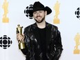 Brett Kissel with his Country Album of the Year Juno in Toronto.