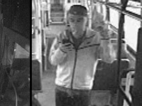 Edmonton police are seeking the identity of a suspect believed to be involved in an assault on an Edmonton Transit Service bus on May 11, 2022.