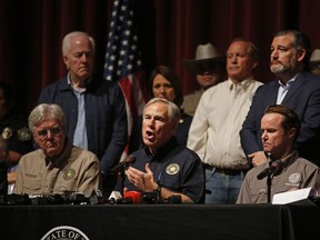 Texas Gov. Greg Abbott speaks during a news conference in Uvalde, Texas on May 25, 2022.