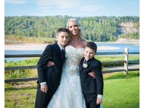 Tracy Stark and her sons, Ryder, left, and Radek.