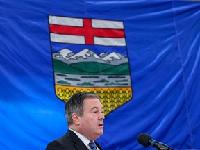 Premier Jason Kenney on April 13, 2022.