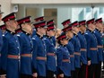 Edmonton Police Service Recruit Training Class No. 153 officers are seen during their graduation ceremony at City Hall in Edmonton, on Friday, May 13, 2022. It's the first such ceremony to be held in public since the beginning of the COVID-19 pandemic. Photo by Ian Kucerak