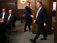 Jason Kenney enters the room prior to a cabinet meeting in Calgary on Friday, May 20, 2022.