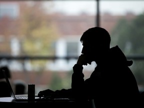 A student studies in the University of Alberta Students Union Building, in Edmonton. File photo.
