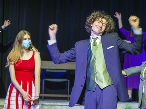 Students take Martin Ross Sheppard School's production of Urinetown on Monday, May 9, 2022 in Edmonton. Greg Southam-Postmedia