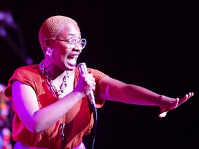 Cecile McLorin Salvant in concert at the Winspear Centre as part of the 2022 Edmonton International Jazz Festival.