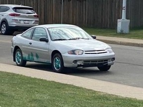 Edmonton police were seeking a vehicle of interest: a two-door silver 2005 Chevrolet Cavalier in relation to an 'unprovoked' stabbing at an Weinlos Park.