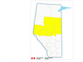 Communities in central and northern Alberta, including the Edmonton area, were put on watch for severe thunderstorms on Sunday afternoon, June 26, 2022.