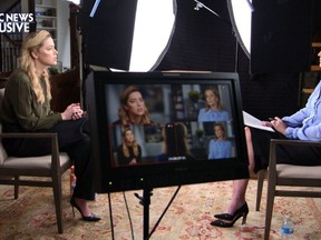 This image released by NBC News shows journalist Savannah Guthrie, right, during an exclusive interview with actor Amber Heard, airing Tuesday, June 14 and Wednesday, June 15 on NBC's "Today" show and Friday, June 17 on "Dateline NBC."