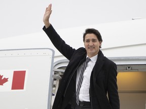 Canadian Prime Minister Justin Trudeau departs on a government plane, Wednesday, November 17, 2021 in Ottawa. Trudeau is flying to Washington for meetings at the White House.