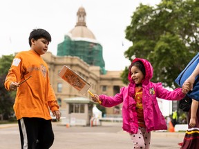 'It means so many different things': Crowds return to Alberta Legislature grounds to mark Canada Day 3 Participants march during the Every Child Matters – Healing March which kicked off at the Alberta Legislature in Edmonton on Friday, July 1, 2022.
