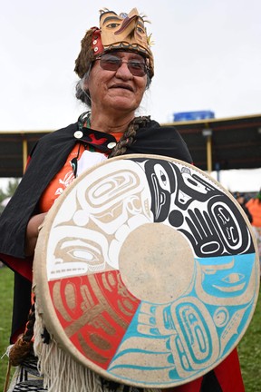 Wayne Carlick, residential school survivor, cultural coordinator, elder and language speaker of the Taku River Tlingit First Nation, stands for a portrait before the papal visit at Muskwa Park in Maskwacis, Alberta, Canada, on July 25, 2022.