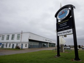 Hangar 14, the current home of the Alberta Aviation Museum at 11410 Kingsway, in Edmonton is shown on Saturday, July 2, 2022. Hangar 14 would cost at least $41 million to rehabilitate and the city needs to do the work within the next five years or "critical asset failures" are anticipated.