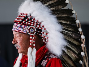 Confederacy of Treaty Six First Nations Grand Chief George Arcand attends a welcome ceremony for Pope Francis at Edmonton International Airport, near Edmonton, Alberta, Canada July 24, 2022.