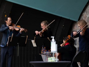 Robert Uchida, left, Laura Veeze, Keith Hamm and Julie Hereish, are back performing with ESO Outdoors this August.
