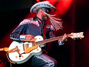 Orville Peck performs at the 2022 Edmonton Folk Music Festival on Friday August 4, 2022.