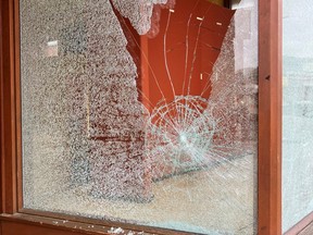 Edmonton Police said seven windows were broken in the historic Hull Block building in the area of ​​106 Avenue and 97 Street between 7:00 p.m. Thursday, August 4, and 7:00 a.m., Friday, August 5, 2022. was reported.