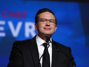 Pierre Poilievre speaks during the Conservative Party Convention at the Shaw Centre, Ottawa, Canada on September 10, 2022.