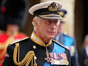 King Charles III seen during the funeral of his mother, Queen Elizabeth II. The King has spent decades drawing attention to climate change.