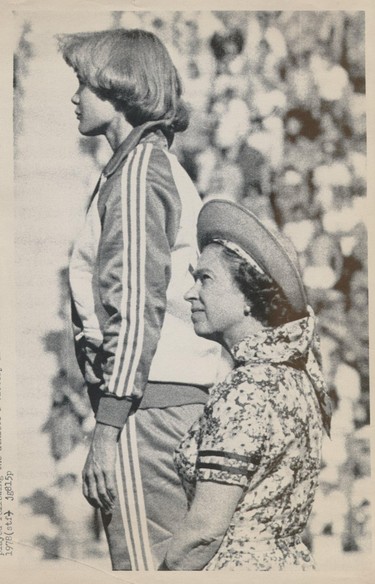 Royal Visit 2005; A tour preview of the Alberta centennial visit of Queen Elizabeth II. Pentathlete Diane Jones-Konihowski with Queen Elizabeth at the opening of the 1978 Commonwealth Games