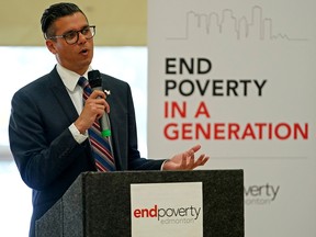 Erick Ambtman was introduced as the new executive director of EndPovertyEdmonton at the Boyle Street Plaza in Edmonton on Wednesday Feb. 19, 2020.