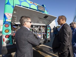 Edmonton previews hydrogen buses at electrical automobile expo