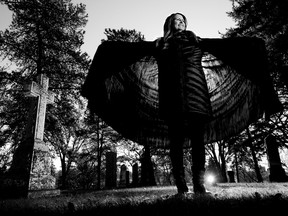 Edmonton Ghost Tours' Nadine Bailey in Mount Pleasant Cemetery, a stop on one of her many tours