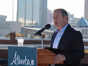 October 1, 2022,  Premier Jason Kenney and Mayor Shot as well as other government officials on the rooftop patio of the Herb Jameson Centre discuss actions the government is taking to address addiction and homelessness in Alberta.