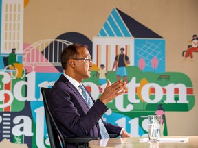 One year anniversary interview with Mayor Amarjeet Sohi on Tuesday, Oct. 18, 2022 in Edmonton.