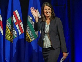 Danielle Smith speaks at UCP annual general meeting on Saturday, Oct. 22, 2022 at the River Cree Resort and Casino. Greg Southam-Postmedia