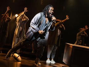 Elvie Ellis sings as Judas in Broadway Across Canada's production of Jesus Christ Superstar.