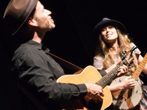 Scott Cook and Pamela Mae Johnson play at Parkview Community Hall on Nov. 19.