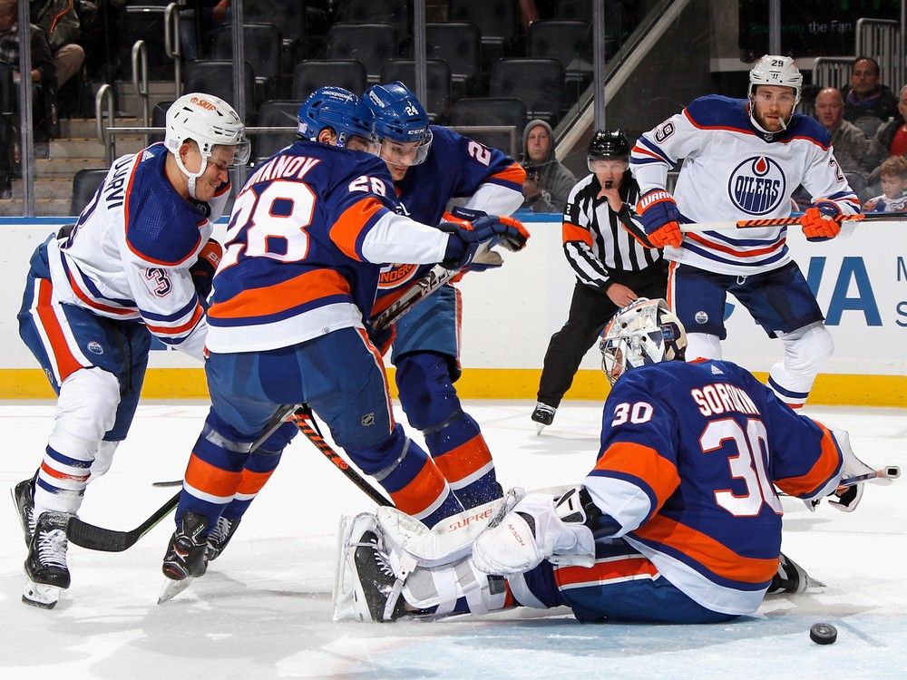 Sorokin makes career-high 49 saves as Islanders blank Oilers