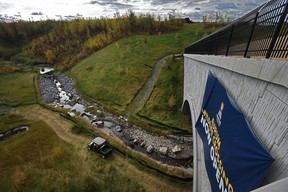 The Aurum Wildlife Crossing Bridge, which opened in 2019, provides animal passage along Aurum Road, which connects Clover Bar Creek near 17th Street to an existing transportation corridor at Edmonton's Northeast Industrial site.