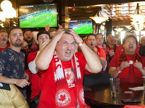Weather in Edmonton: Warm today with a chance of rain 4 Football fans watch the first half of the World Cup match between Canada and Belgium at Pint Whyte, 8032 104 St., in Edmonton on Wednesday, November 23, 2022.