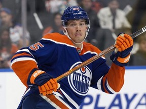 Edmonton Oilers forward Dylan Holloway.