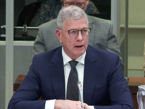Deputy Health Minister Stephen Lucas testifies at the House of Commons health committee on November 15, 2022.