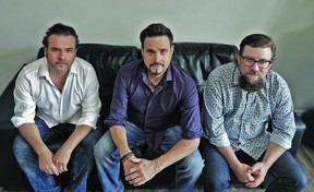 Up and Over Trio: Chris Andrew (left), Rubim de Toledo and Jamie Cooper (drums).
