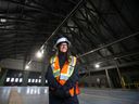 Edmonton Fire and Rescue Services Deputy Fire Chief Tiffany Edgecombe during a media tour of construction work at Edmonton's new Windermere Fire Station (3865 Allan Dr. SW) on Friday, November 4, 2022. 