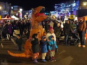 Crowds at the Snowflake Festival in St. Albert, Alberta on Friday, Nov. 25, 2022.