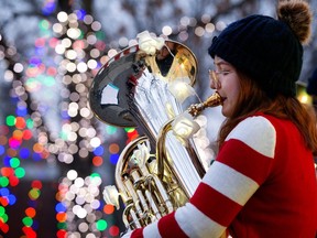 Members of Twophonium will perform at the Winter White Light Up Event on Saturday, November 26, 2022 at Dr. Wilbert McIntyre Park, 8331 104 St., Edmonton. Photo credit: David Bloom