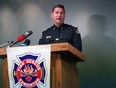 Edmonton fire Chief Joe Zatylny spoke to media on Dec. 15, 2022, for a year-end review.