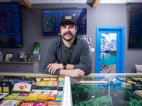 Joshua Vera, president and CEO of Elevate cannabis stores  in Edmonton, in one of his stores on Friday, Dec. 30, 2022.