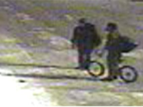 Edmonton police say two men, pictured, were involved in a Dec. 10, 2022, attack on a Black woman in Edmonton's West End.