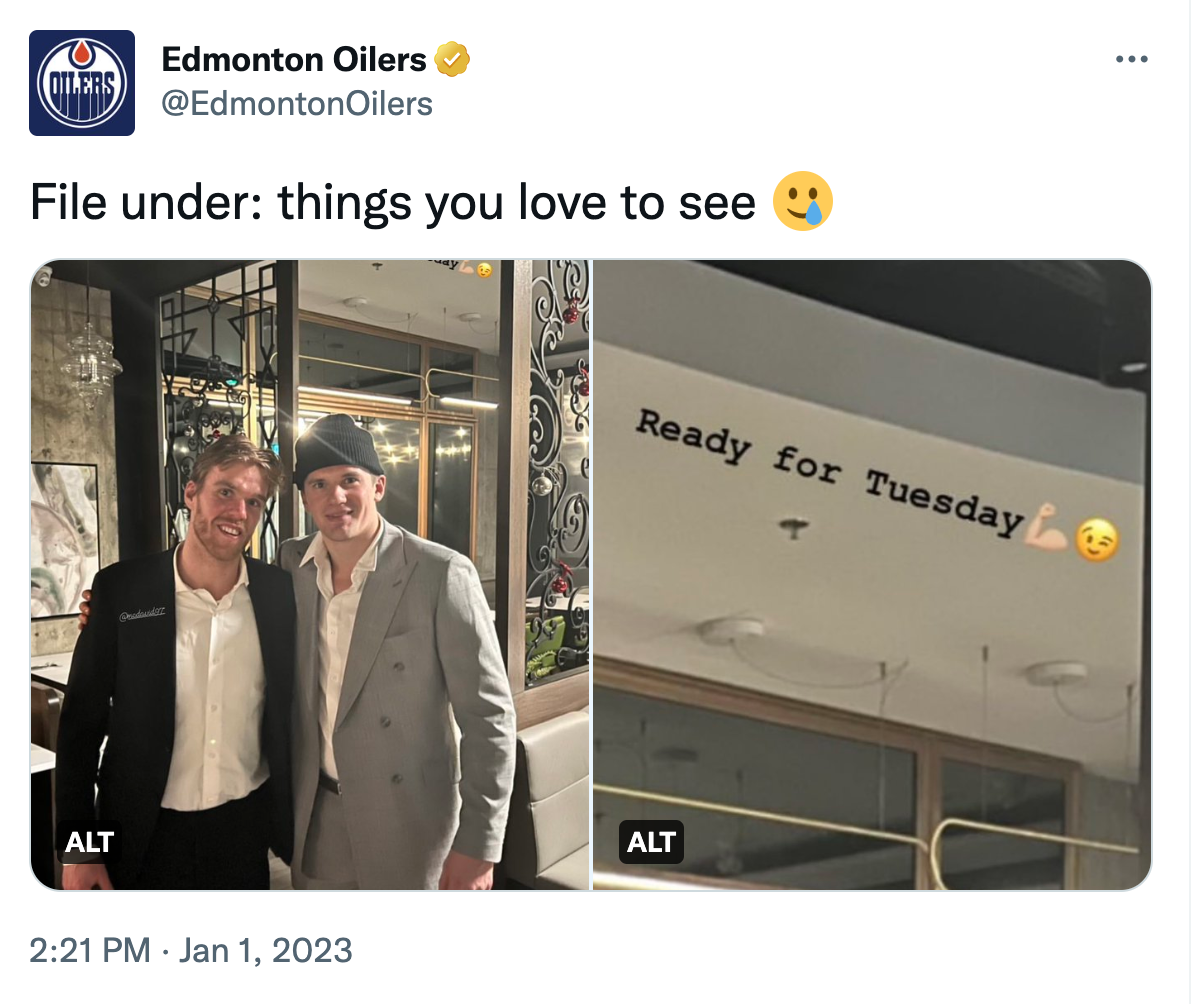 Edmonton Oilers - Curious about our thread sched? Behold.