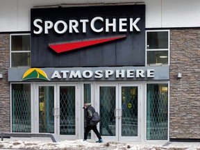 The Sport Chek store at Edmonton City Centre on Wednesday, Jan. 25, 2023. The sporting goods retailer is closing its Edmonton City Centre location in March.