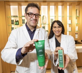 Dr. Jaggi  Rao, left, and Dr. Namita Rao formulated a line of skincare products that will appear in the 65th Grammy Awards gift bags for presenters and performers.