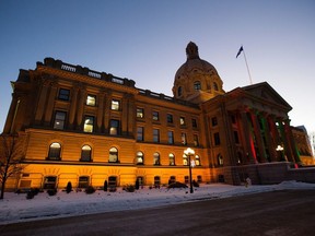 The Alberta legislature in Edmonton on Dec. 14, 2022.