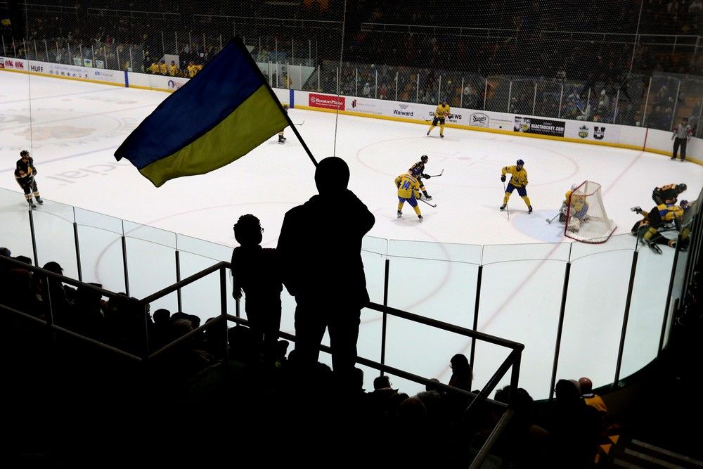 Ukrainian under-25 national hockey team prepares to face off