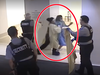 Surveillance video from Toronto General Hospital shows the beginning of the interaction.